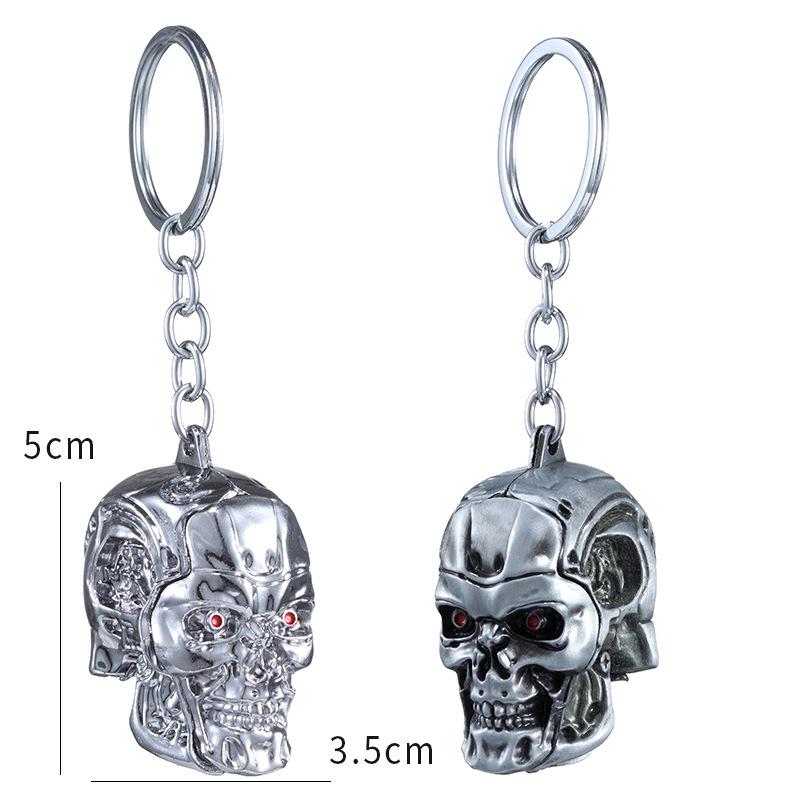 Cross-Border Halloween Terminator Skull Keychain