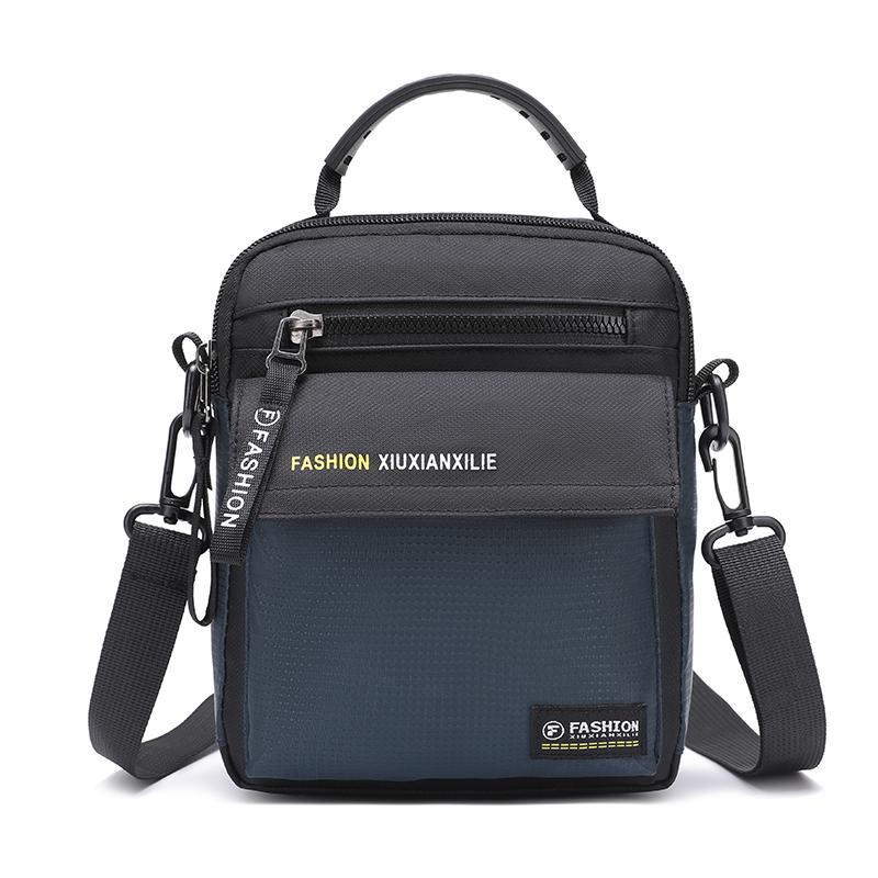 

2024 Новая сумка через плечо, повседневная мужская сумка, портативный портфель, нейлоновая водонепроницаемая уличная сумка, мужские сумки-мессенджеры, сумки синий