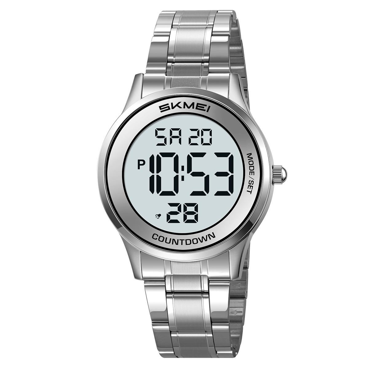 Shike Mei Men s Multifunctional Waterproof Steel Band Electronic Watch