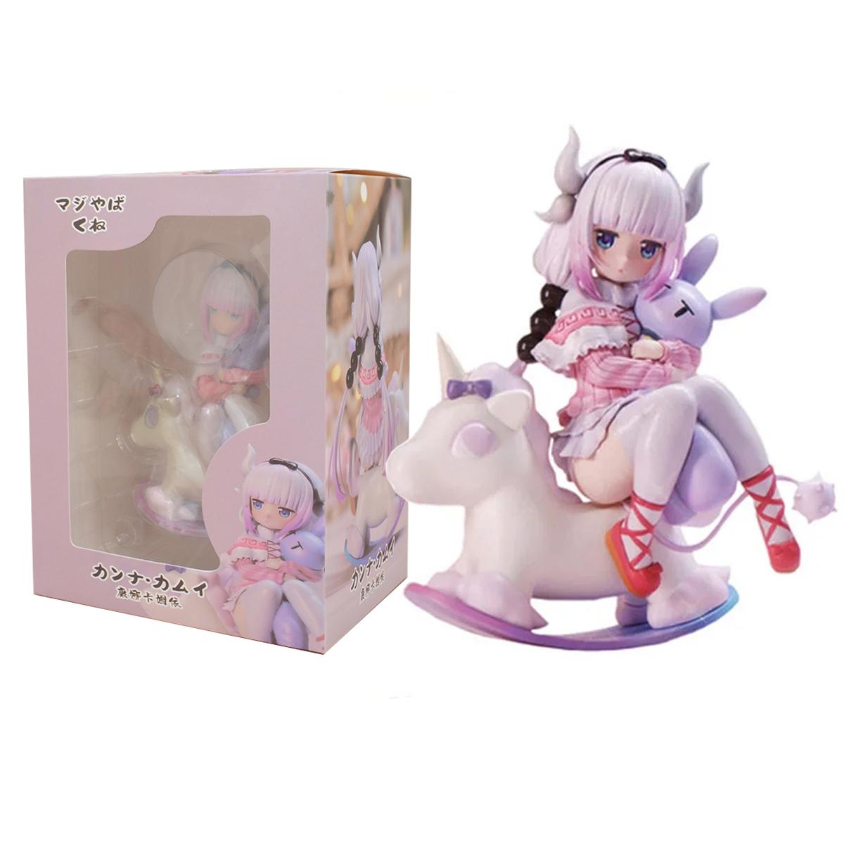 14CM Cute Kobayashi Kanna Kamui Anime Miss Kobayashi s Dragon Maid Trojan Horse Action Figure PVC KannaKamui Model Toy Gift With box