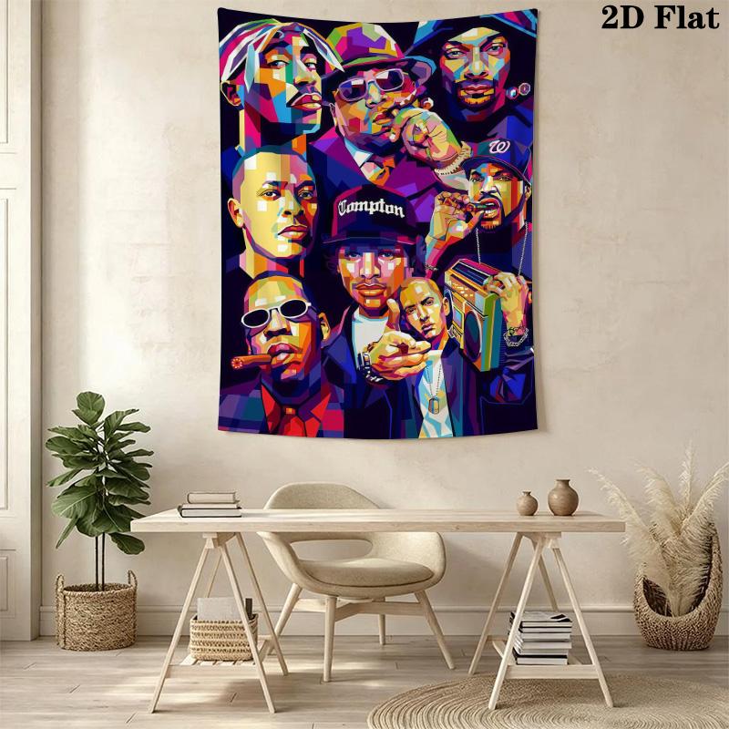 Rap Legends Visual Celebration Threepiece Set 1 Duvet Cover 2 Pillowcase Without Core Soft And Comfortable Christmas Birthday Gift