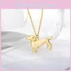 Dachshund Animal Shape Pendant Necklace Alloy Chain Jewelry Unisex Gift Fashion