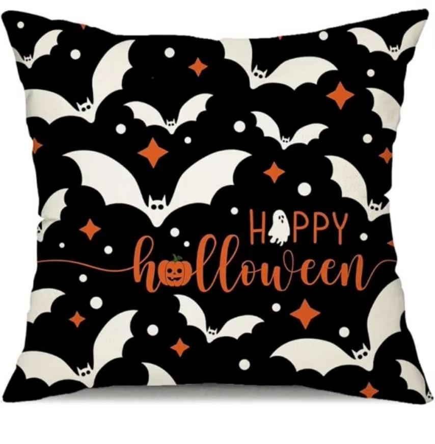 Halloween Niedliches Geist Cartoon Muster Kissenbezüge Dekorative Zuhause Doppelseitiger Druck Quadratisches Kissen Dekoration Kissenbezug