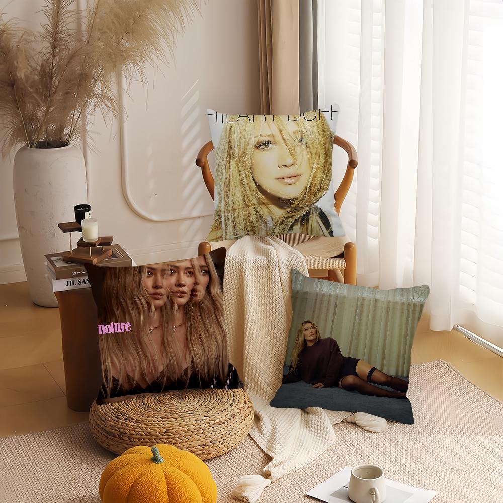 Singer H-Hilary Duff Luck Or Something Pillow Case Suitable For Bedrooms Living Rooms Cars Home Decoration