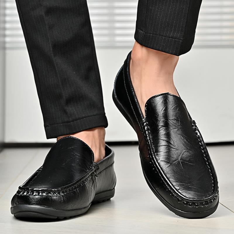 Men’s Moccasins Loafer Driving Shoes Flats Casual Slip On Plus Size Wide Head Shoes for Men