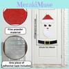 Adorable Christmas Door Decor Felt Cartoon Wall Stickers Featuring Reindeer Snowman And Santa Designs