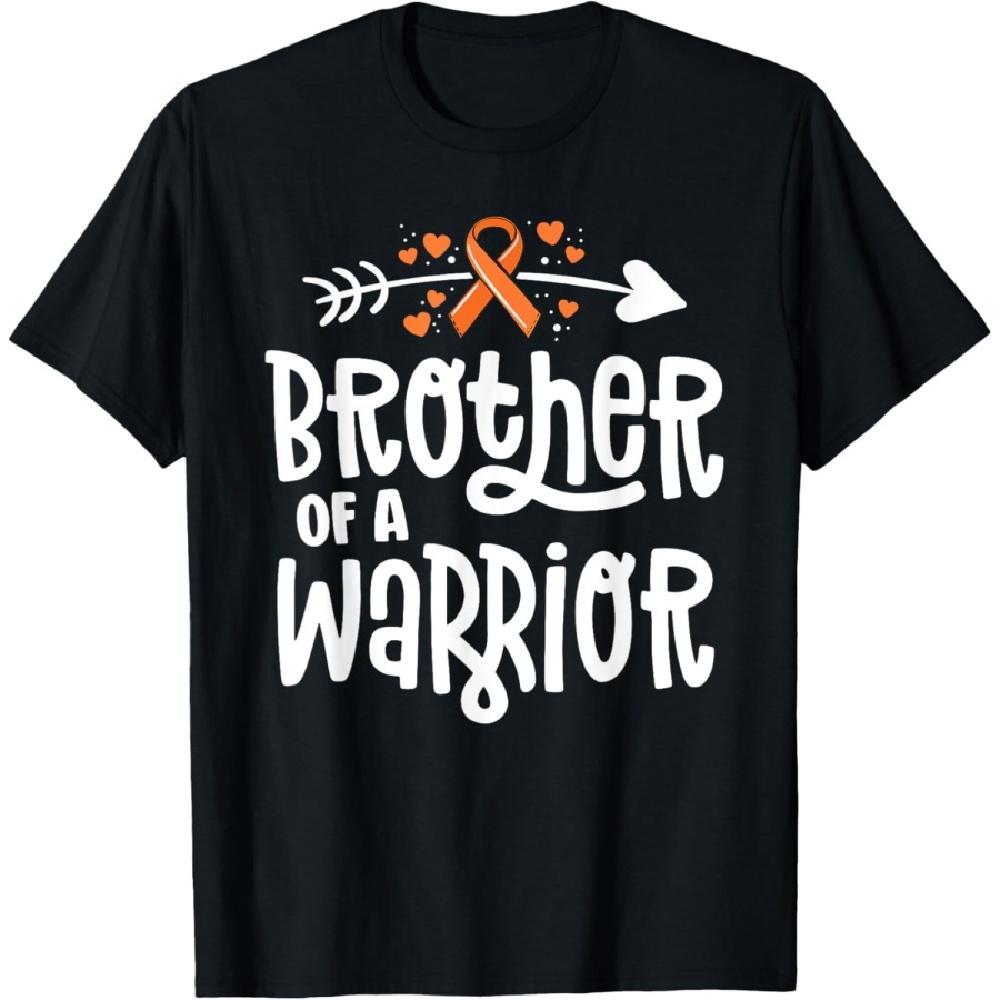 

Brother Of A Warrior Gift Family Leukemia Cancer Awareness T-Shirt S