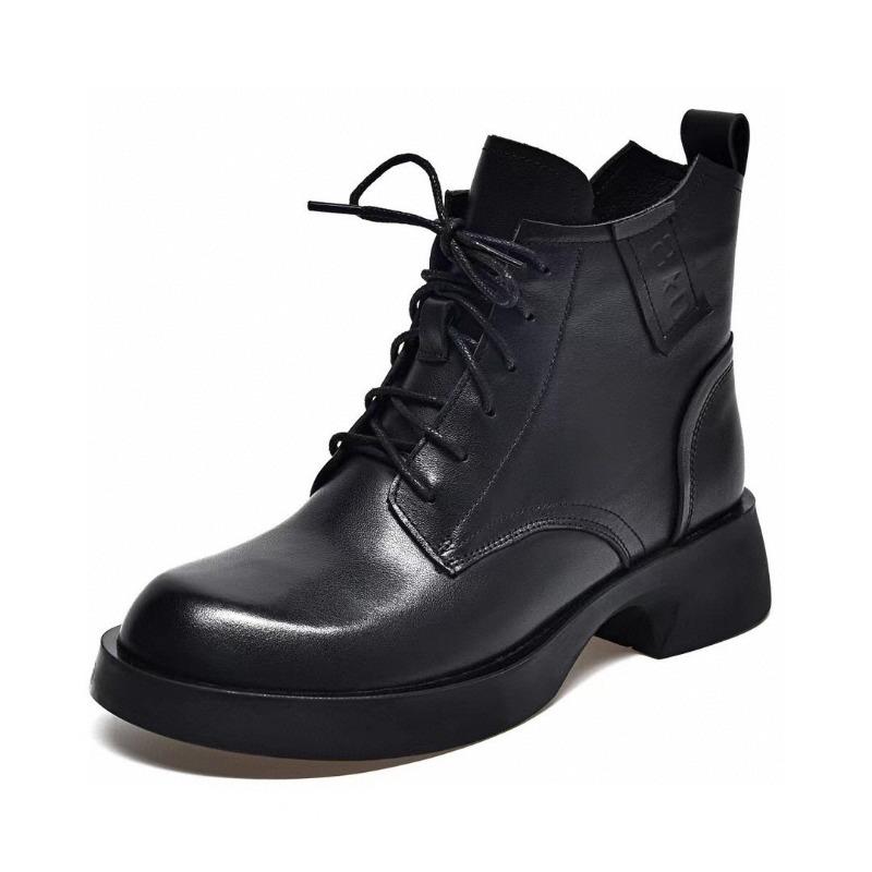 Skórzane buty Martin Buty płaskie Buty krótkie Buty motocyklowe