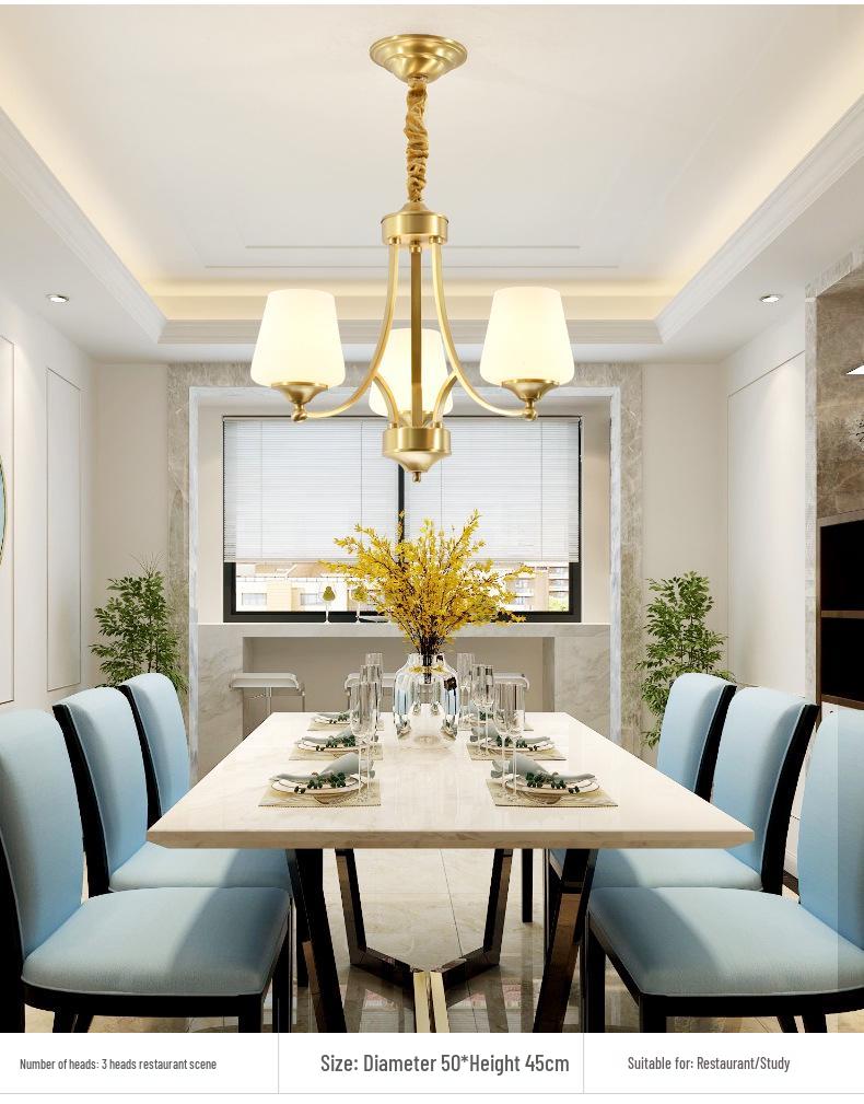 Candelabru Modern Minimalist de Lux din Cupru Integral pentru Living, Dormitor, Birou sau Restaurant