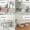 Retractable Storage Rack Kitchen Seasoning Bottle Storage Rack Cabinet Double Layer Countertop Drain Cup Storage Rack