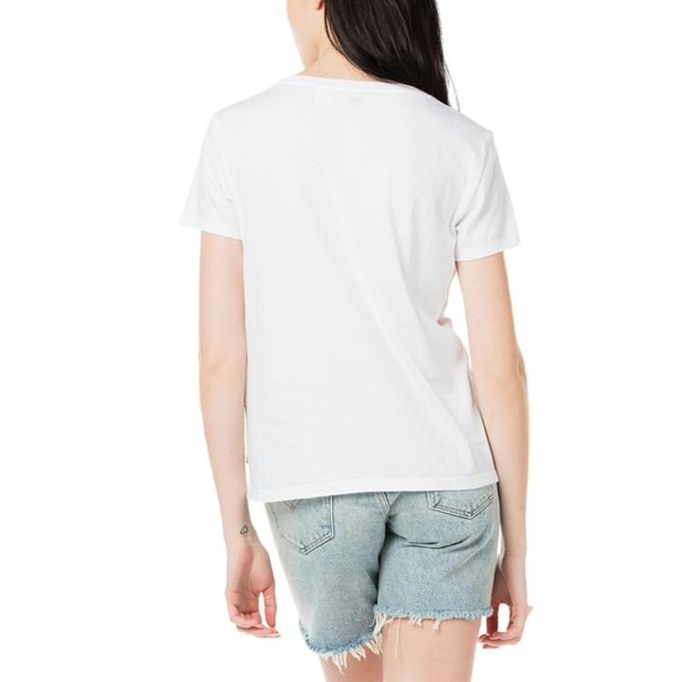 Футболка с круглым вырезом и принтом логотипа Levis, женская, белая 17369-0053