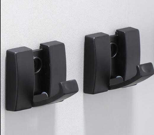 Cârlig Robă Negru Tuqiu Pliabil Cu Aspect Antic Umeraș Raft Haine Cârlig Prosop Aluminiu Cârlig Bucătărie Agățător Ușă Montat pe Perete