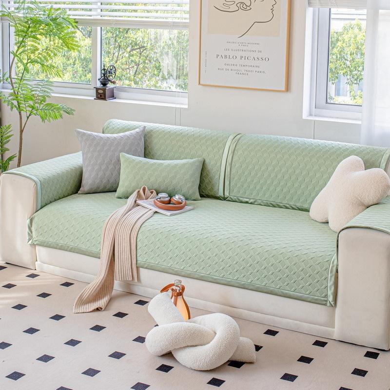 Ice Silk Sofa Cover Summer Universal Non-slip Sofa Mat Cool Feeling Couch Cushion Sofa Towel Couch Slipcovers for Living Room
