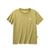 Lifestyle Series Short Sleeve Knitted Top Summer 2026 T-Shirt Women Tops Green White 962628101-2