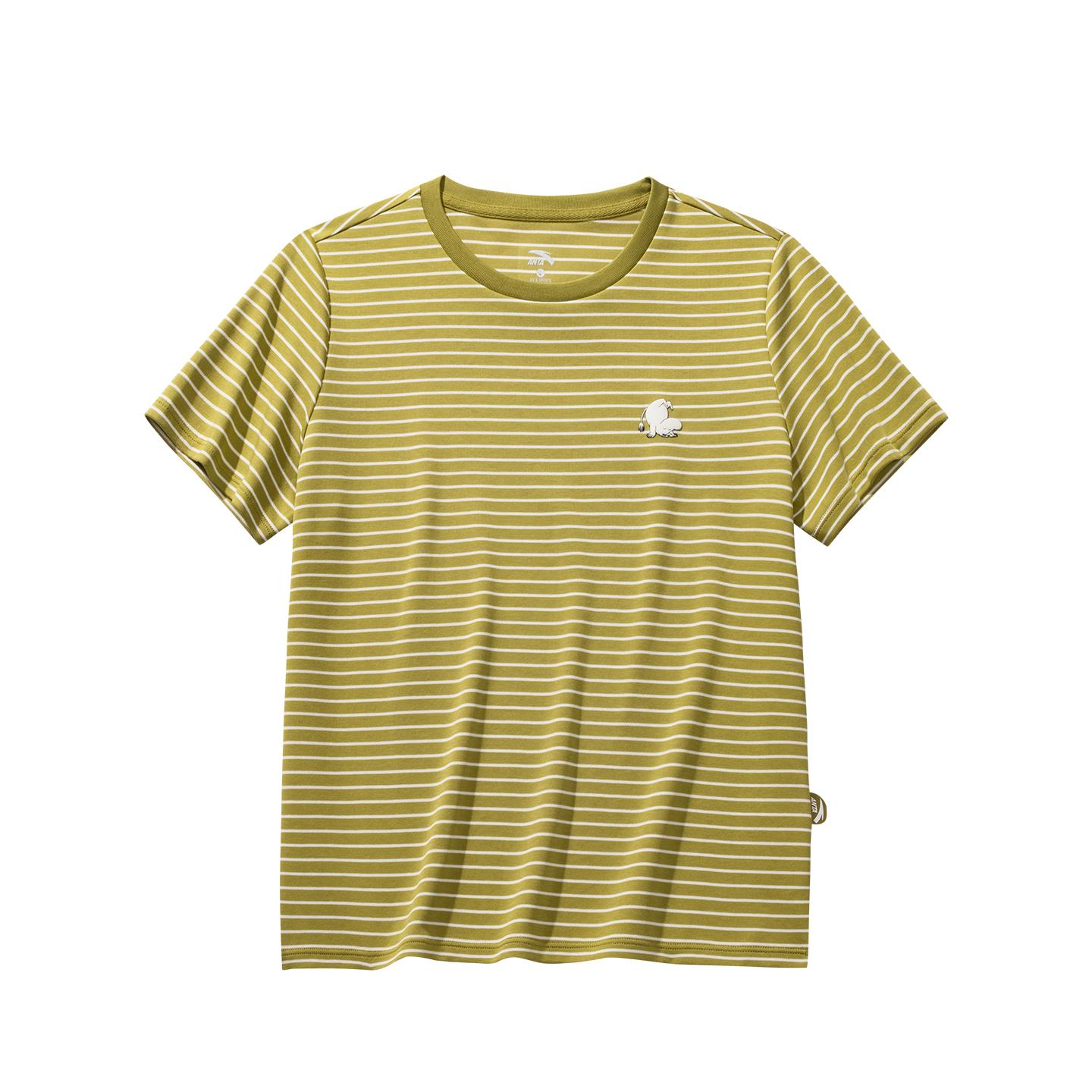 

Anta Lifestyle Series Short Sleeve Knitted Top Summer 2026 T-Shirt Women tops Green White 962628101-2 XS