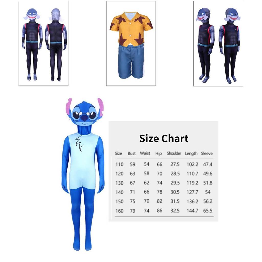 Comfortable And Stylish Interstellar Baby Cosplay Costume For Kids With Cartoon Prints In Stitch Design