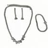Simple Temperament Zircon Ring Bracelet Necklace Set Personalized Ins Women'S Hollow Wedding Jewelry