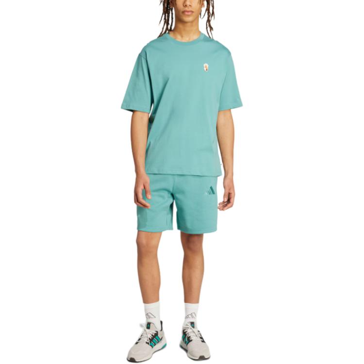 New Adidas SS25 DOG SOCK PATCH GRAPHIC T SHIRT T Shirt Men's Powder Green JL9242