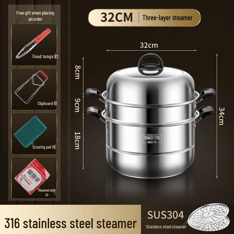 Aburitor Multi-Strat din Oțel Inoxidabil pentru Uz Casnic & Comercial - Compatibil cu Inducție & Gaz