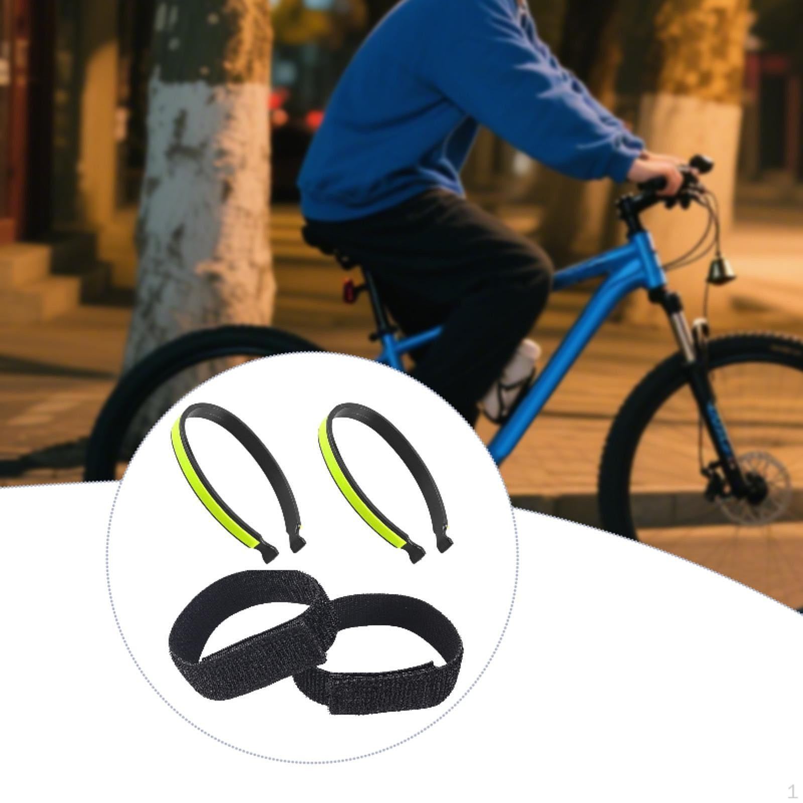 

2 шт. Зажим для брюк для велоспорта, повязка на щиколотку, аксессуары, высокая светоотражаемость, универсальный, зажим для велосипедов, для зелёный