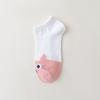 5Pairs Stripe Kawaii Shallow Socks Low Cut Bow Boat Socks Cute Short Tube Socks  Warm
