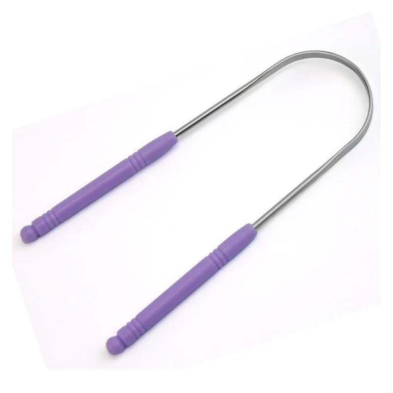 1Pc Stainless Steel Tongue Scraper Cleaner Fresh Breath Coated Tongue Toothbrush Oral Hygiene Care Tools