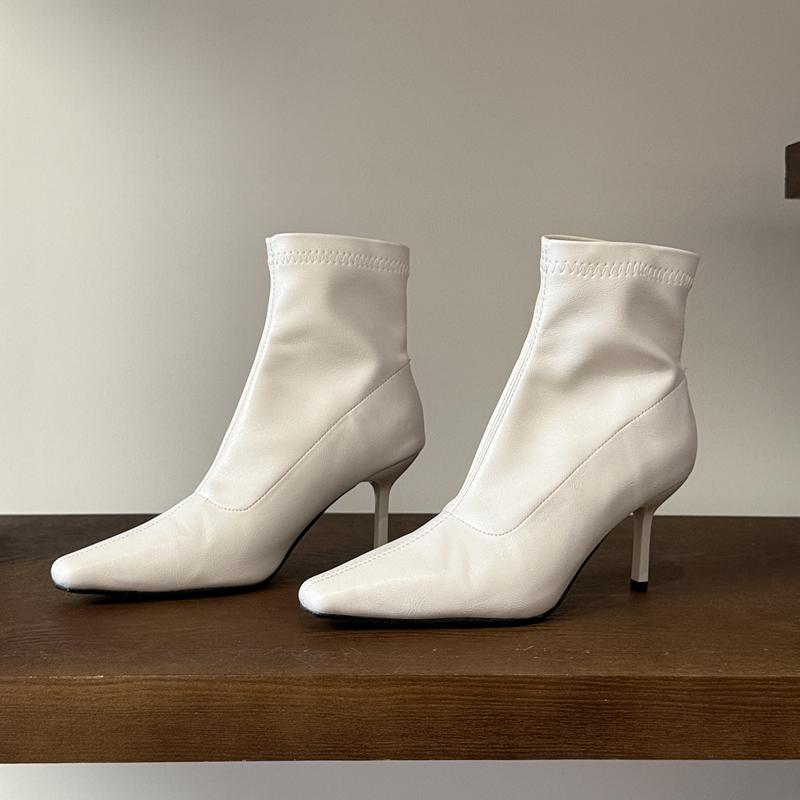 Fashion SUOJIALUN 2025 Winter New Brand Women Ankle Boots Fashion Yellow Pointed Toe Short Boots  Thin High Heel Outdoor Dress Pumps