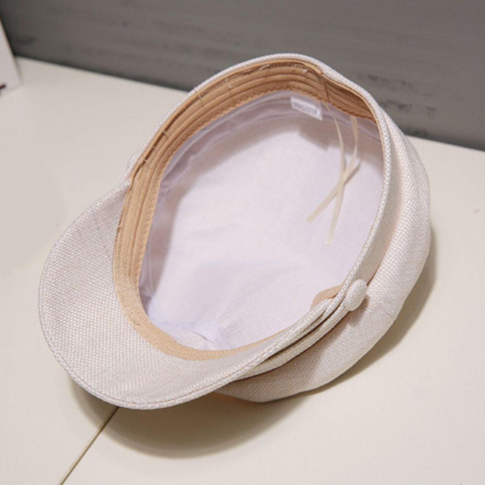 Personality Cotton Linen Women Summer Navy Hats Berets Octagonal Cap Flat Cap
