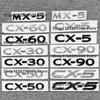 3D ABS MX-5 CX-5 Car Letter Badge Logo Trunk Decorative Sticker For Mazda 2 3 6 MX5 CX50 CX60 CX30 CX90 Demio Black Accessories G4