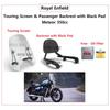Royal Enfield Touring Screen & "Passenger Backrest with Black Pad Meteor 350"