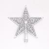 20cm Electroplated 3D Christmas Tree Topper - Five-pointed Star