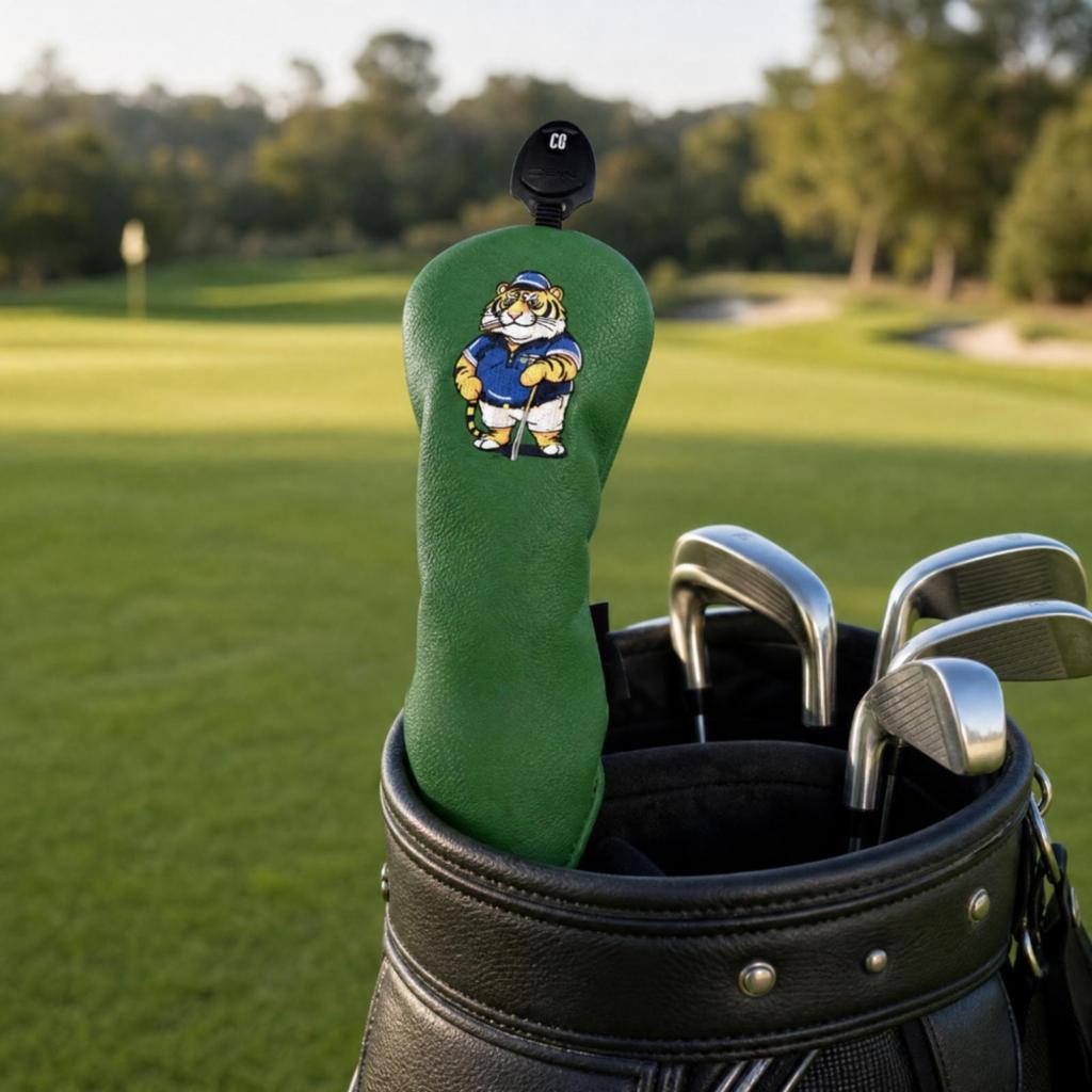 Golf Head Cover with Tiger Graphic Fashiongolf Club Textured for Golfers, Driving Range