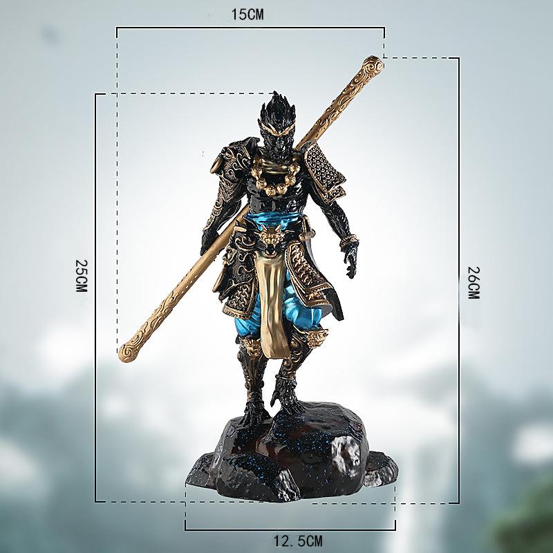 Zwarte Mythologie Sun Wukong Ornament Qi Tian Da Sheng Omringend Spel Model Ornament Woonkamer En Studiekamer Decoraties