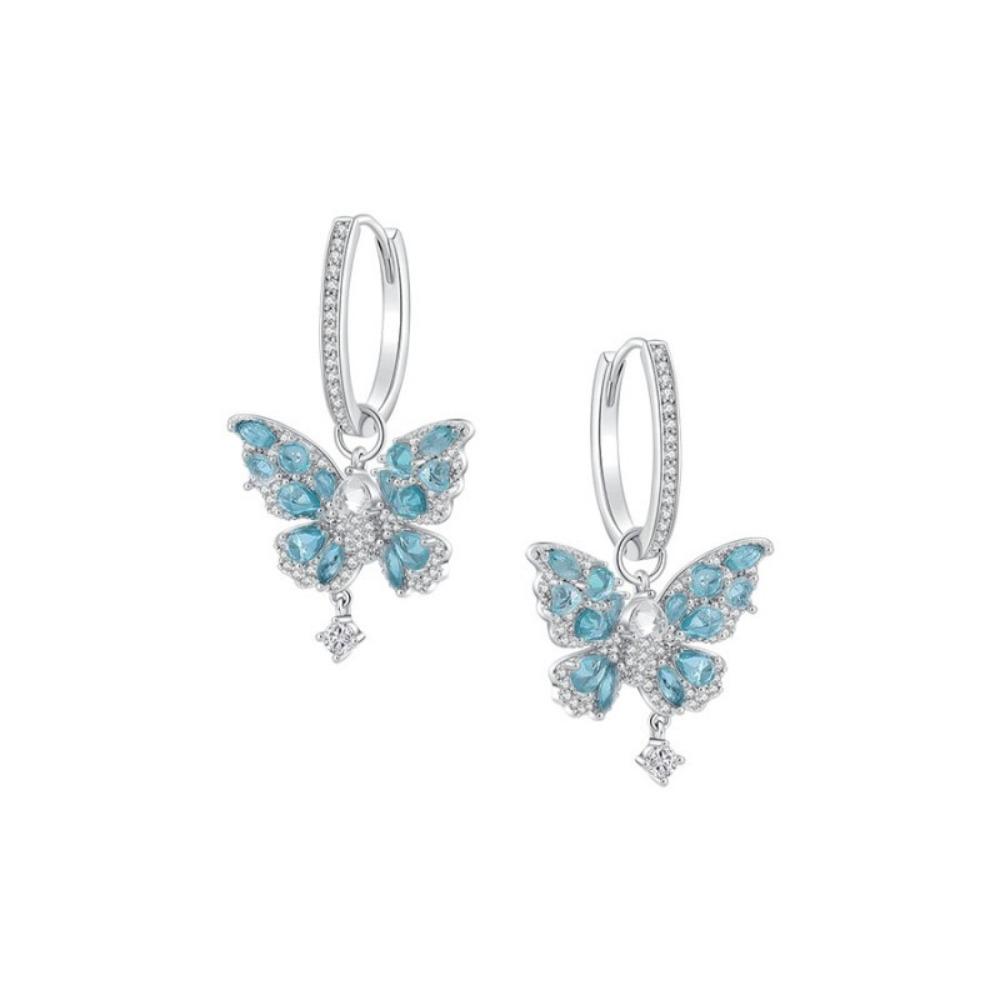 Zircon Butterfly Drop Earring Hook Piercing Ear Jewelry Accessories  Women