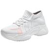 Women's New 2025 Spring Casual Sports Shoes Breathable Thick Sole Old Fashioned Shoes Comfortable Flight Knit Mesh Shoes
