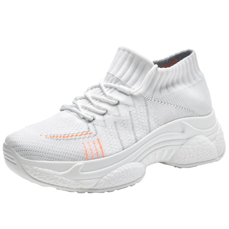 Women's New 2025 Spring Casual Sports Shoes Breathable Thick Sole Old Fashioned Shoes Comfortable Flight Knit Mesh Shoes