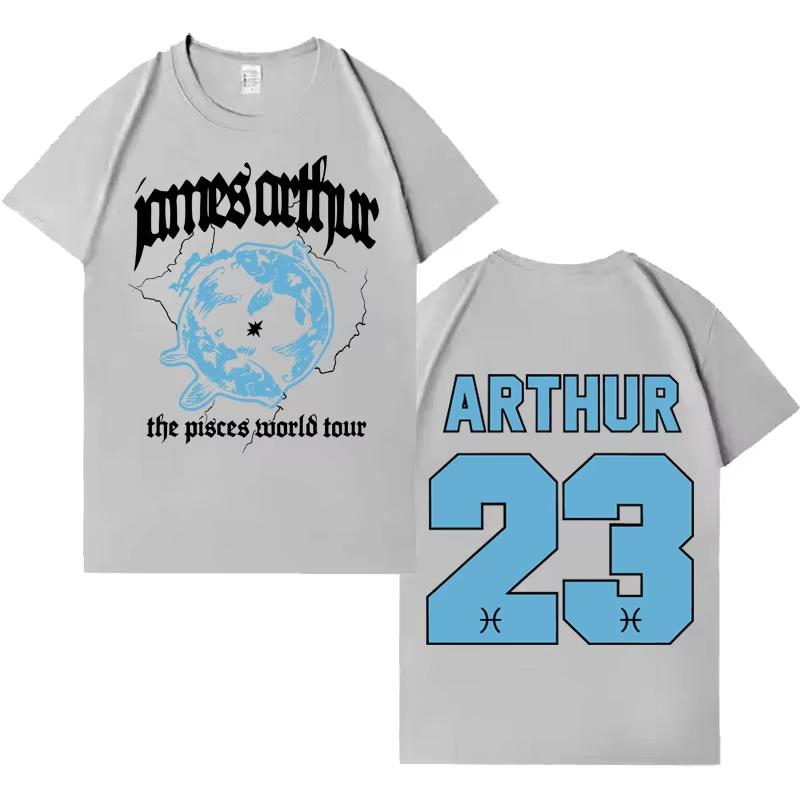 Singer James Arthur Mens T Shirt The Pisces World Tour 2026 Casual Fashion summer TShirts Men Hip Hop Harajuku Short Sleeve