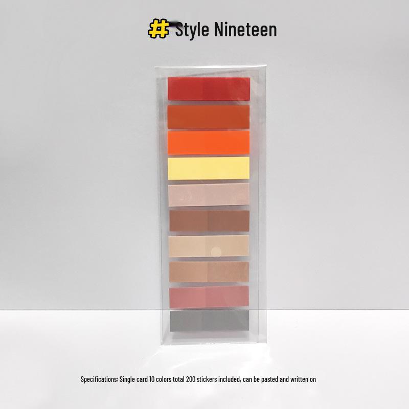 Morandi Color Transparent Sticky Notes - Cute Colorful PET Index Stickers for Marking and Memo.