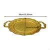 Fruit Plate Appetizer Platter European Metal Multipurpose Serving Tray with Handles for Candy