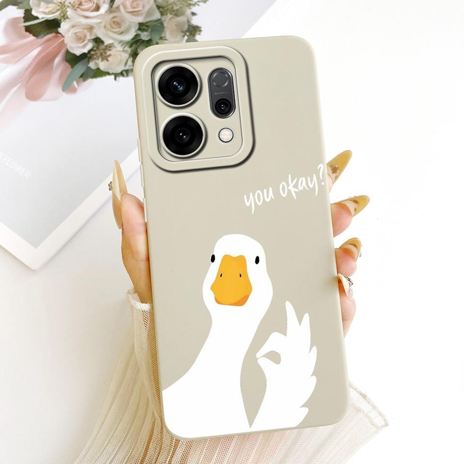 Cute Cartoon Phone Case For OPPO Reno 14 Cover Reno14 Pro Shockproof Silicone Funda Matte Bumper on OPPO Reno14Pro 5G Soft Shell