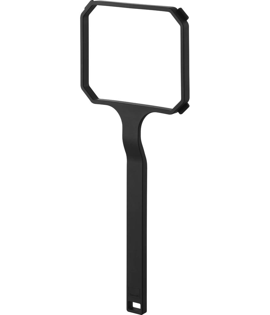 Yamazaki Magnetic Bathtub Washing Machine Tub Garbage Net W15 x D2 x Floating Long 10118 & Holder, Black, H37.5cm, Tower, Storage, Handle,