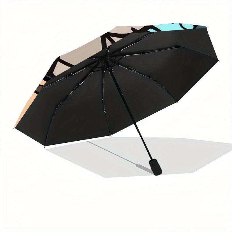 Multicolor Hello Kitty Durable Cartoon Folding Umbrella, Portable 3-Fold Compact Umbrella for Men and Women, Suitable for Travel or Daily Use.Y062