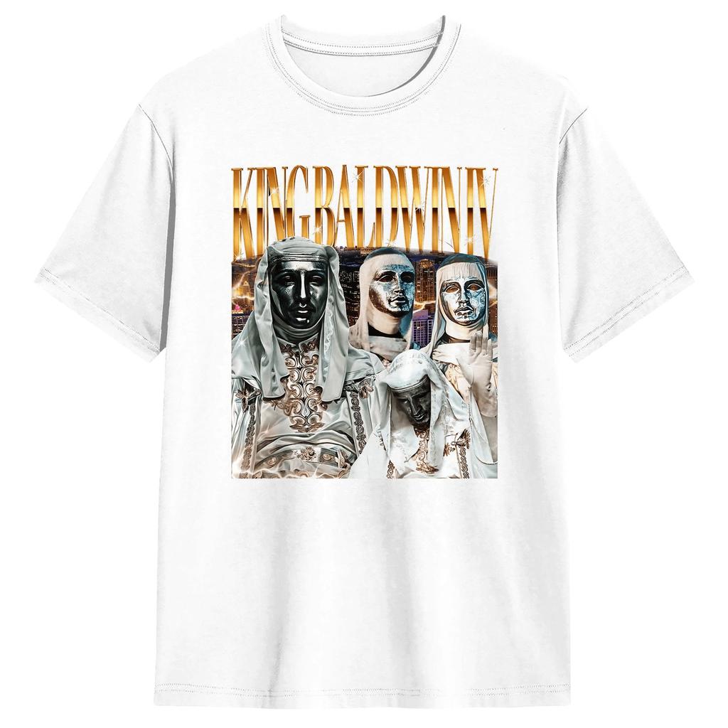 Sliver Mask König Baldwin IV Meme T-Shirt Sommer Hip Hop T-Shirts Unisex Baumwolle Rundhals Übergröße Kleidung Kurzarm T-Shirt