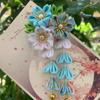 Ancient Style Sakura Flower Hair Clip Hanfu Accessories Tassel Flower Hairpin  Women