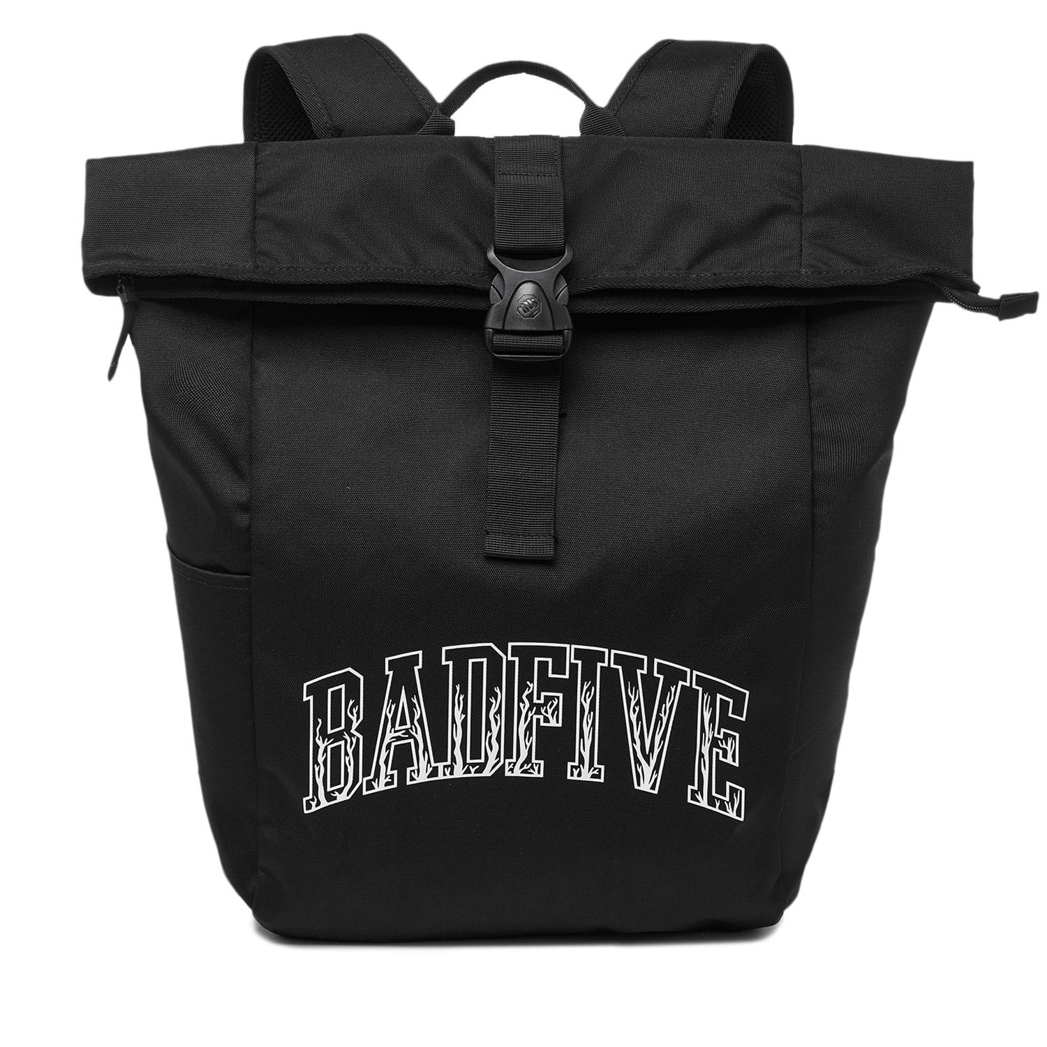 Li Ning Badfive Basketball Series Letter Print Decoration Polyester Backpack Unisex Backpack Black ABST137-1 Black