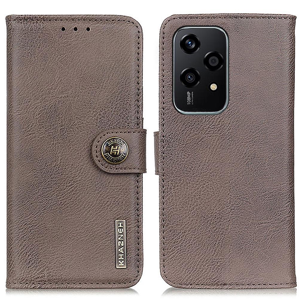 KHAZNEH For Honor 200 Lite Case Cowhide Texture Leather Mobile Phone Cover with Wallet