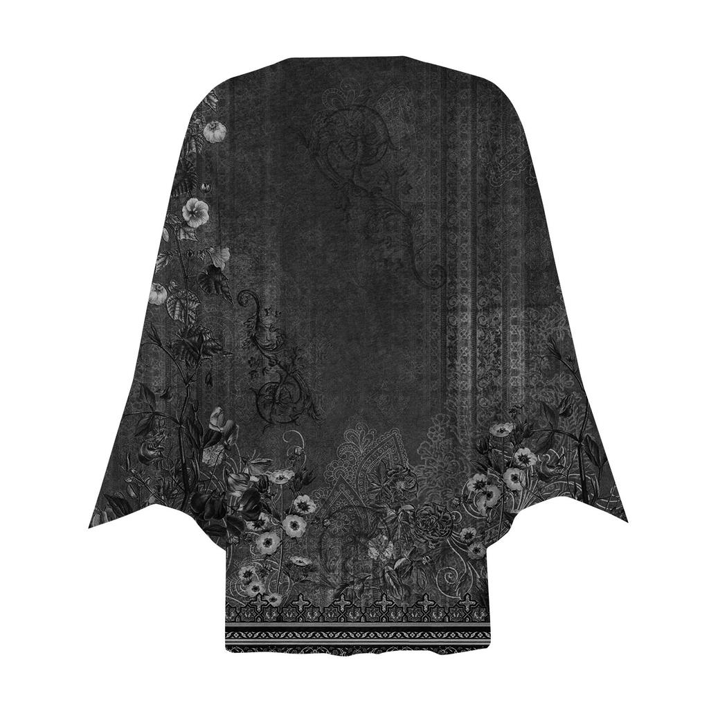 Women's Shirt Blouse Outerwear Print 3/4 Length Sleeve Casual Holiday Basic Button Tops