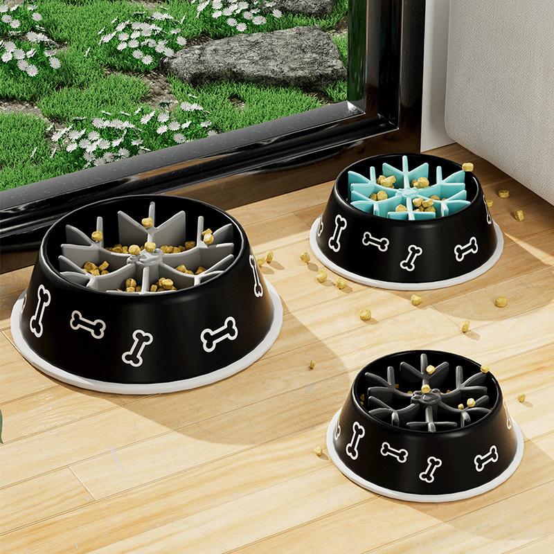 Pet Slow Feeder Bowl Silicone Material Non-Toxic Strong Suction Base Anti-Choking Design Durable Easy to Clean Suitable for Various Pets