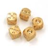 2/3/4/5/6Pcs 15Mm Metal Dice Solid Brass Gold High-Quality 6-Sided Game Dice Hand Polished Stress Relieving Family Gathering Toy