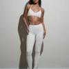 New Neck and Chest Gathering Underwear Yoga Suit Fitness Leggings Pilates Quick-drying Two-piece Set